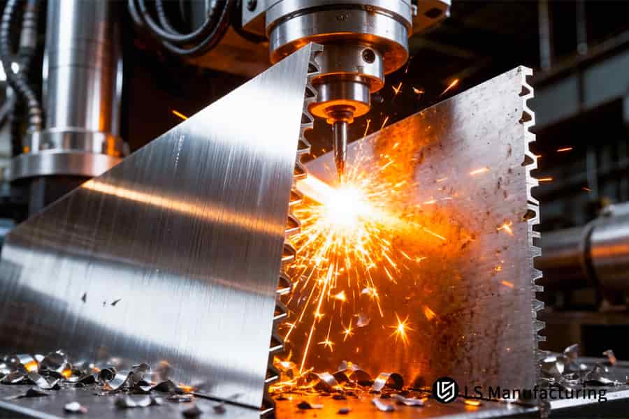 加工高强度钢板材料，用于定制原型制造和工业制造服务。