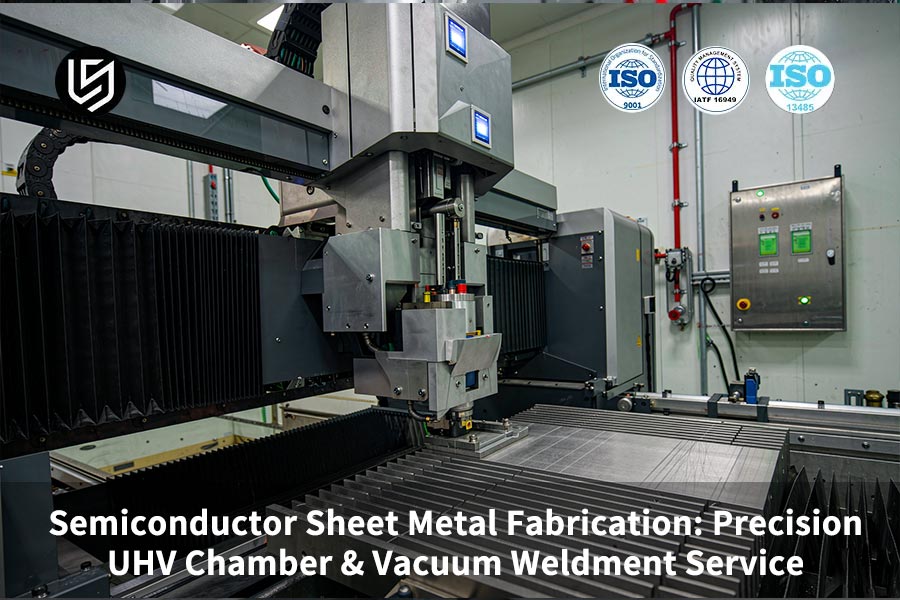 UHV chamber sheet metal fabrication service machines weldment to 1.0e-10 mbar·L/s.