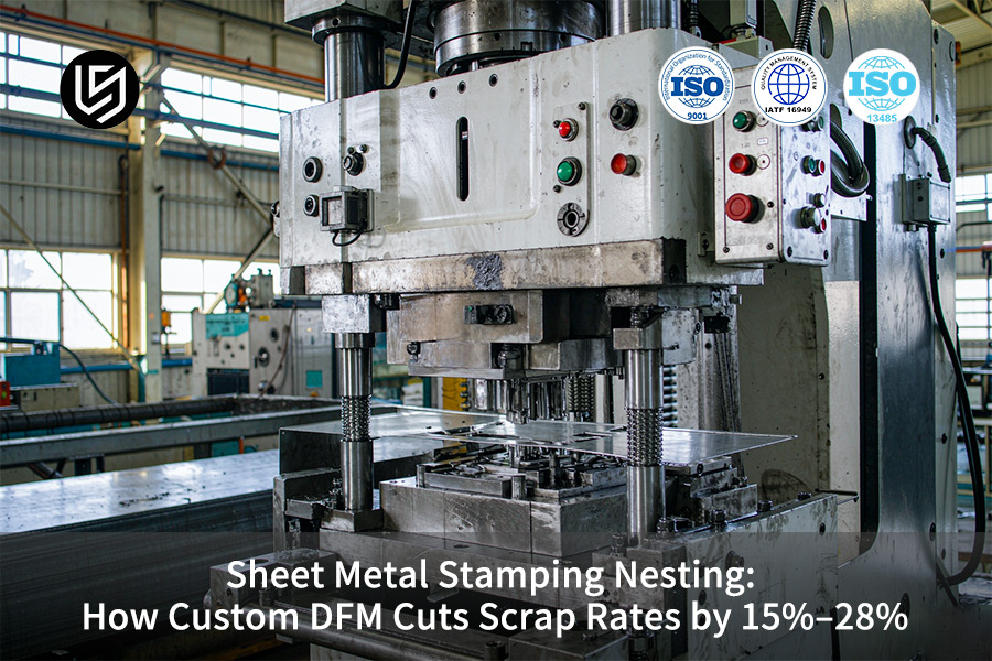 Sheet metal stamping service optimizes nesting to cut scrap by 24.6%.