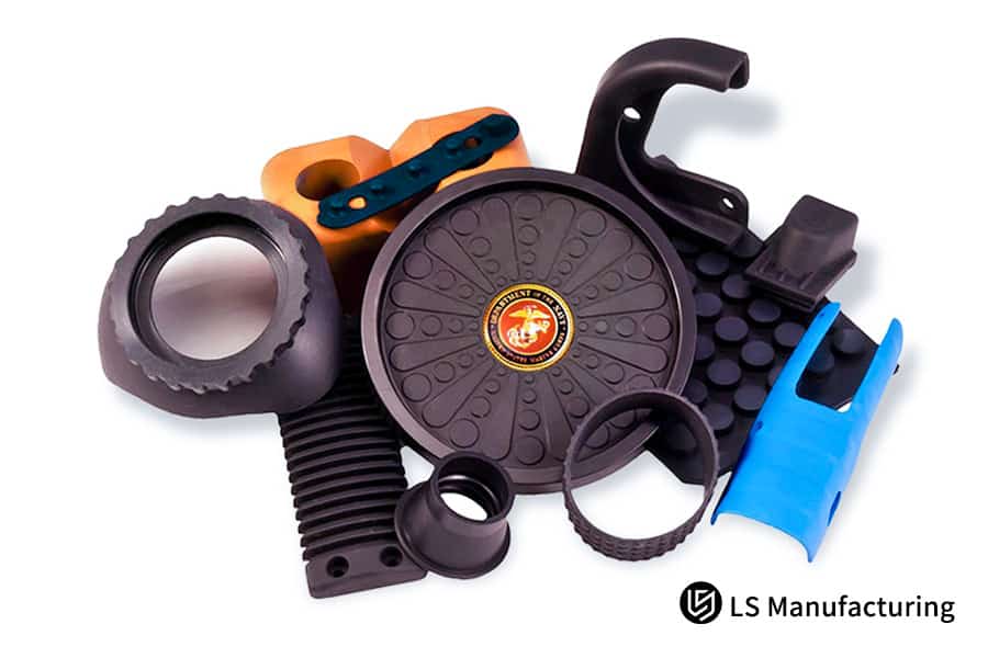 Prototipos de caucho de silicona de colores vibrantes presentados por LS Manufacturing